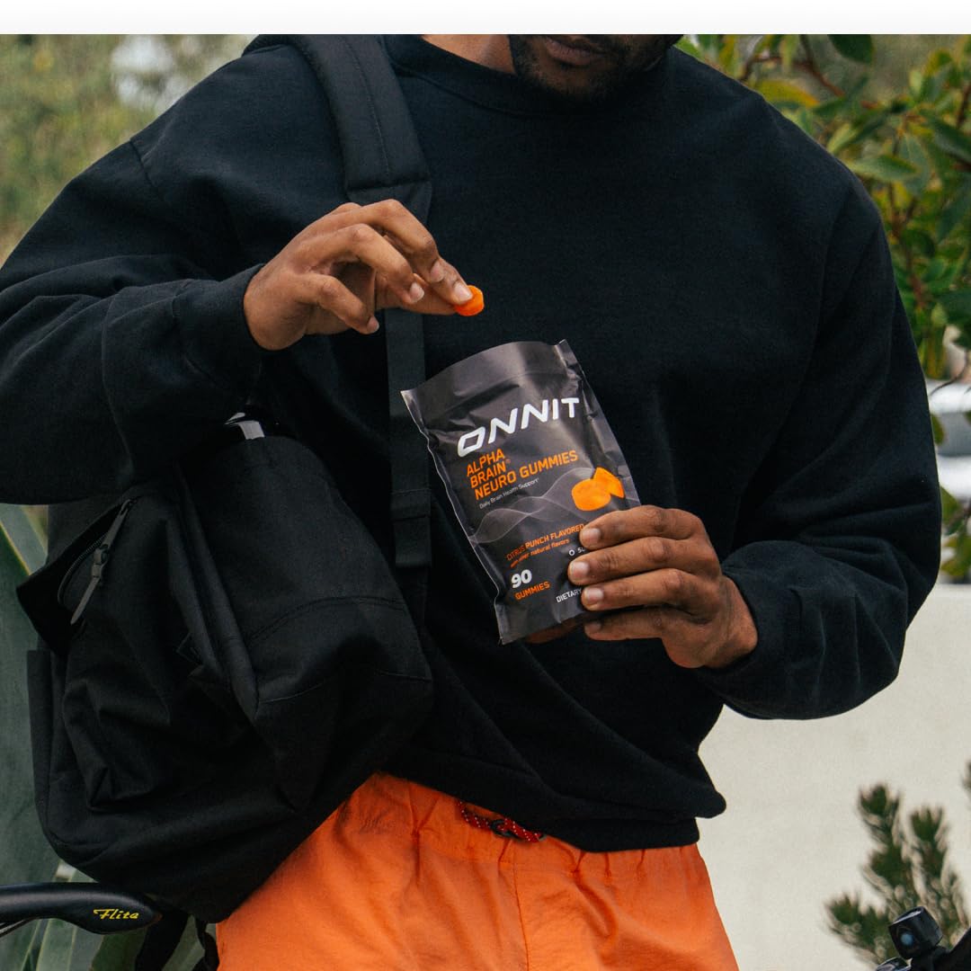 ONNIT Alpha Brain Neuro Focus Gummies, IGEN Non-GMO Tested Vegan Gummies with Omega-3s Lutein Zeaxanthin and Caffeine, Brain Eye and Focus Supplement for Men and Women, Citrus Punch, 90 Count ONNIT Au supplements