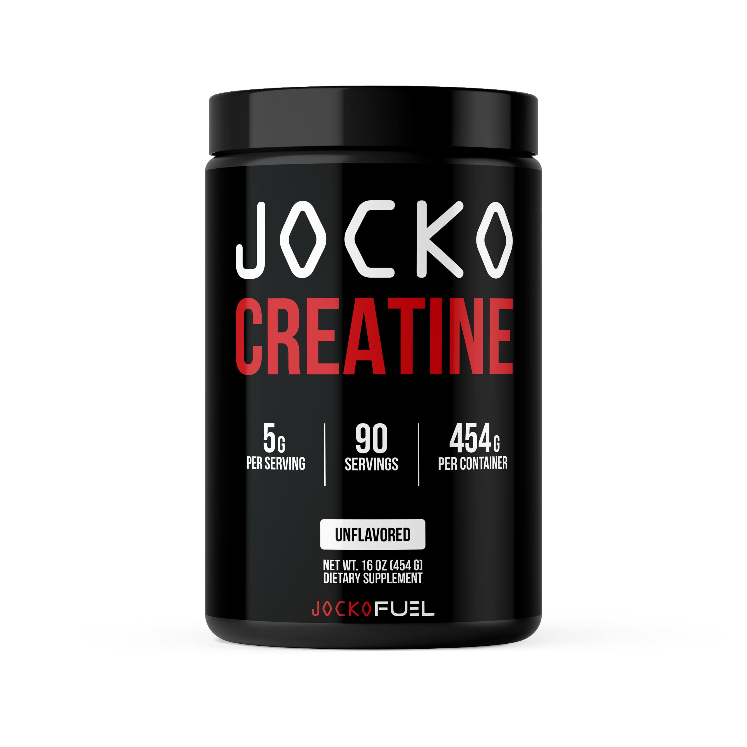Jocko Fuel Creatine Monohydrate Powder - Creatine for Men & Women, Supplement for Athletic Performance & Muscle Health, 90 Servings 16 oz (Unflavored) (16 OZ JAR) Jocko Fuel Au supplements