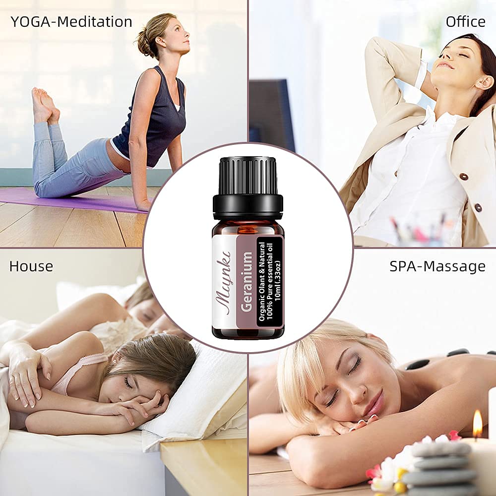 Geranium Essential Oil for Diffuser for Home Kids Women Candle Soap Making DIY -10ml Miyuki Au supplements