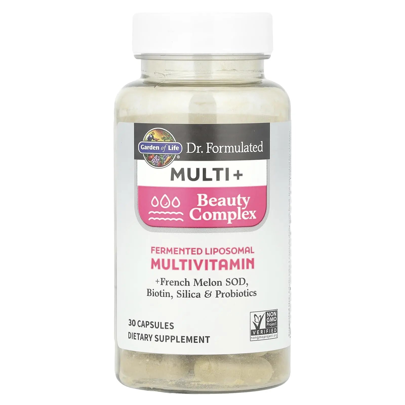 Garden of Life Dr Formulated Multi+ Beauty Complex Fermented Liposomal Multivitamin Plus Hair Skin and Nails Vitamins, French Melon SOD Garden of Life Au supplements