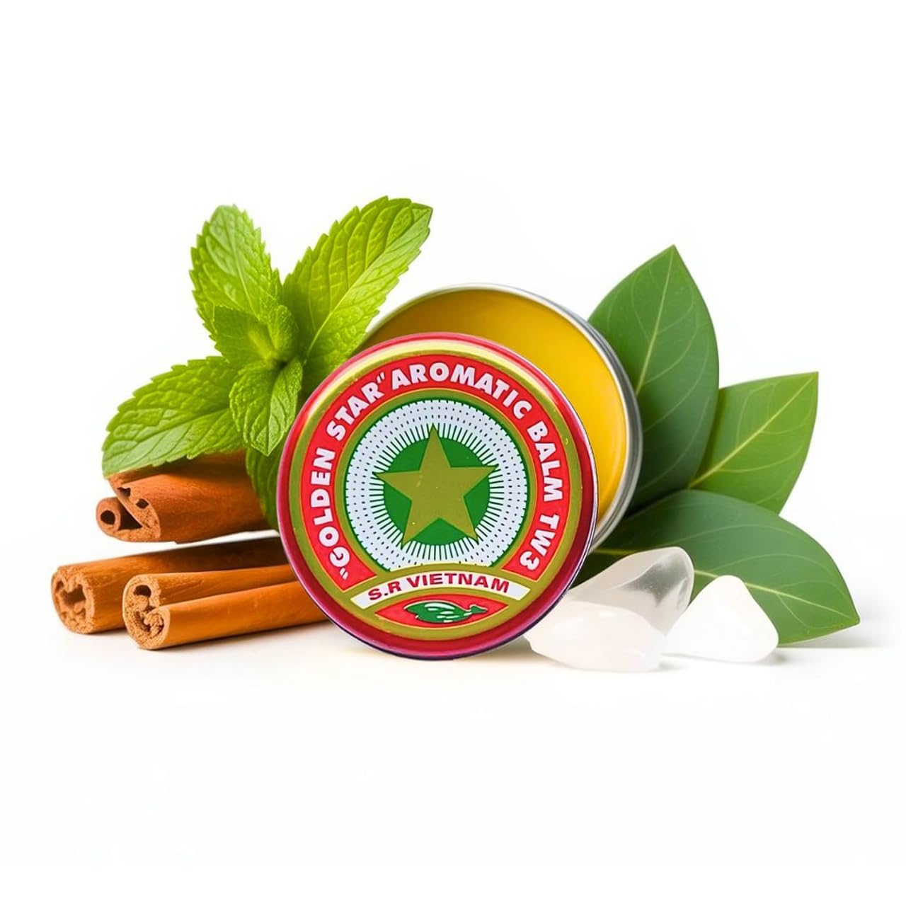 Golden Star Aromatic Balm (Pack of 8) - Authentic Vietnamese Cao Sao Vang - Support Fast Relief for Headaches, Muscle Pain, Colds, & Insect Bites - Natural Essential Oils - Travel Size 4g Tins Pharmaceutical TW3 Au supplements