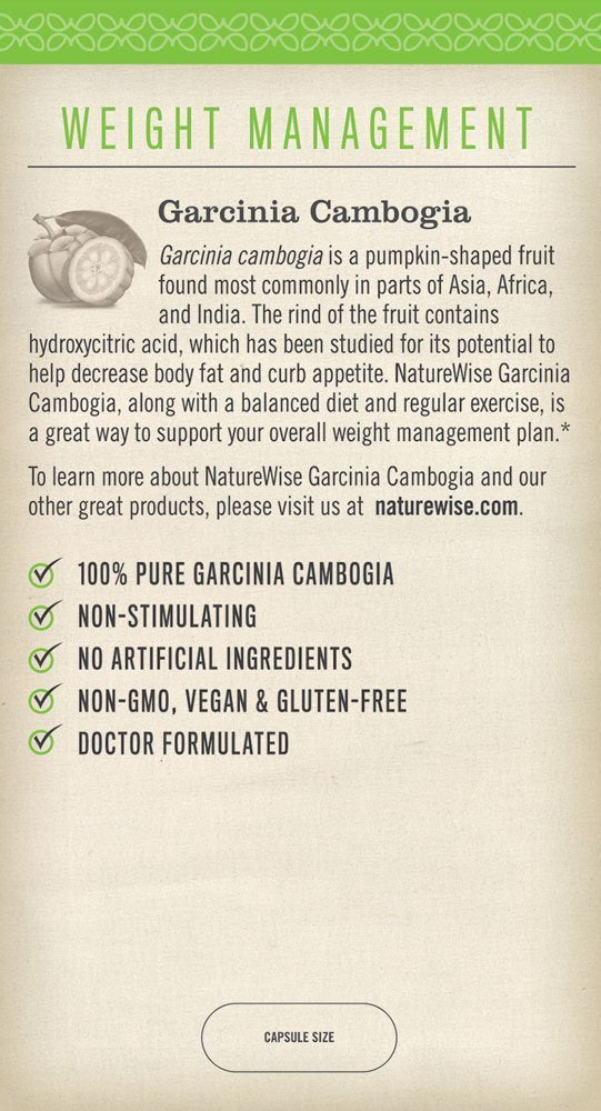 Naturewise Garcinia Cambogia (2 Month Supply) Pure Garcinia Cambogia NatureWise Au supplements