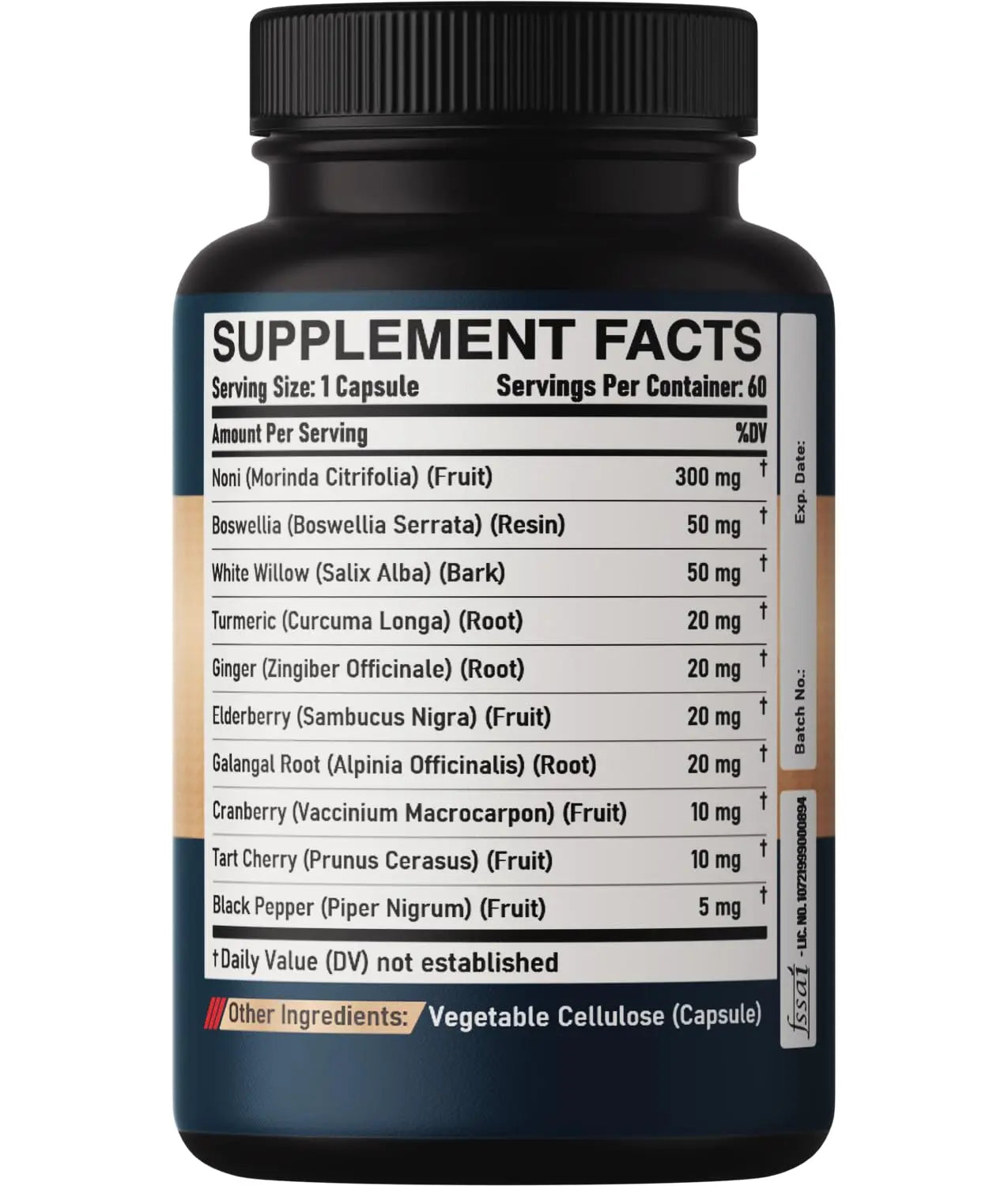 DEDICAD 10in1 Noni Capsules - 4 Month Supply with Elderberry, Boswellia, Turmeric, Ginger & More - Support Muscle, Joint, Digestive & Immune - 2 Packs of 60 Vegan Capsules, Non-GMO & Gluten-Free DEDICAD Au supplements