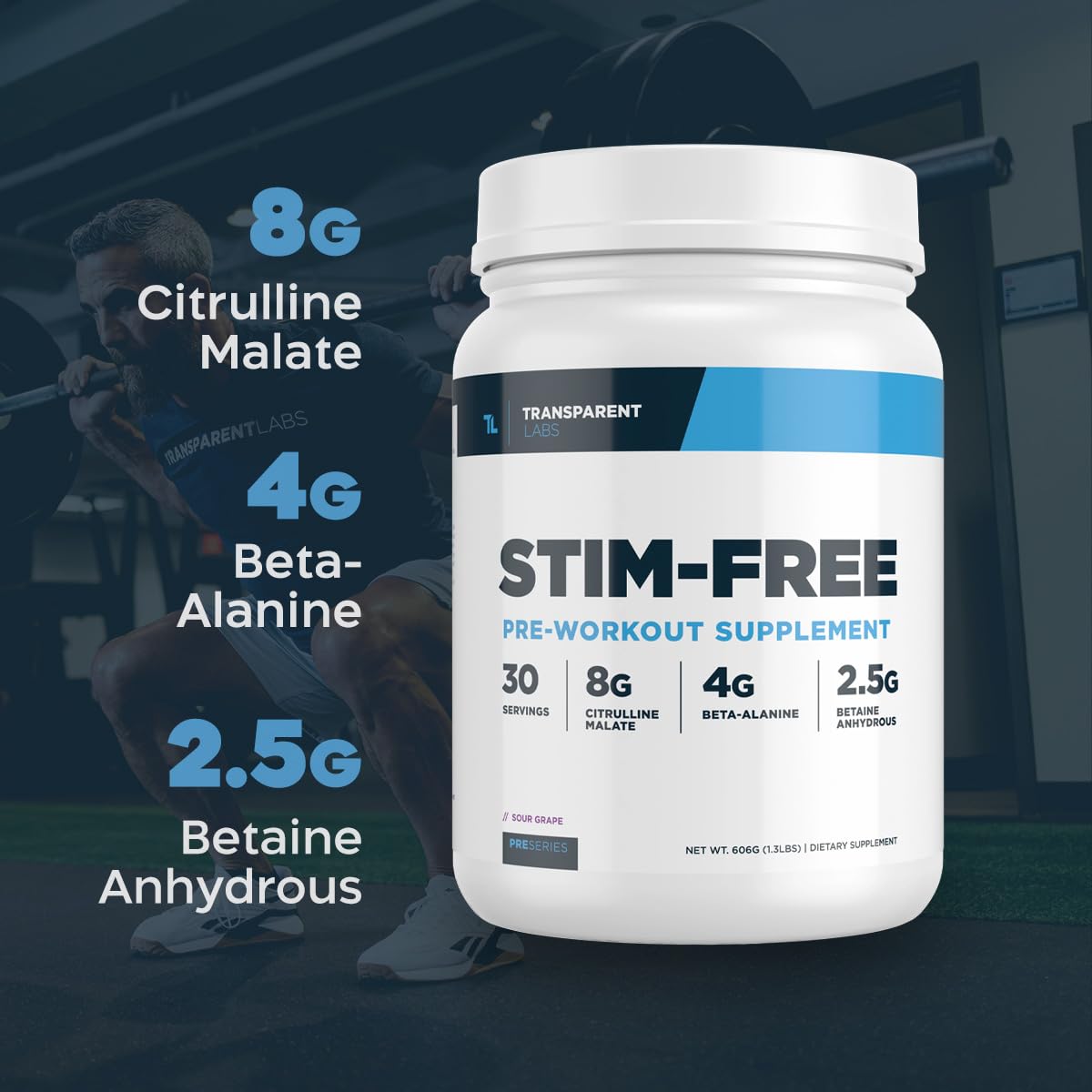 Transparent Labs Stim-Free Pre-Workout - Caffeine & Stim Free Pre Workout Powder Transparent Labs Au supplements