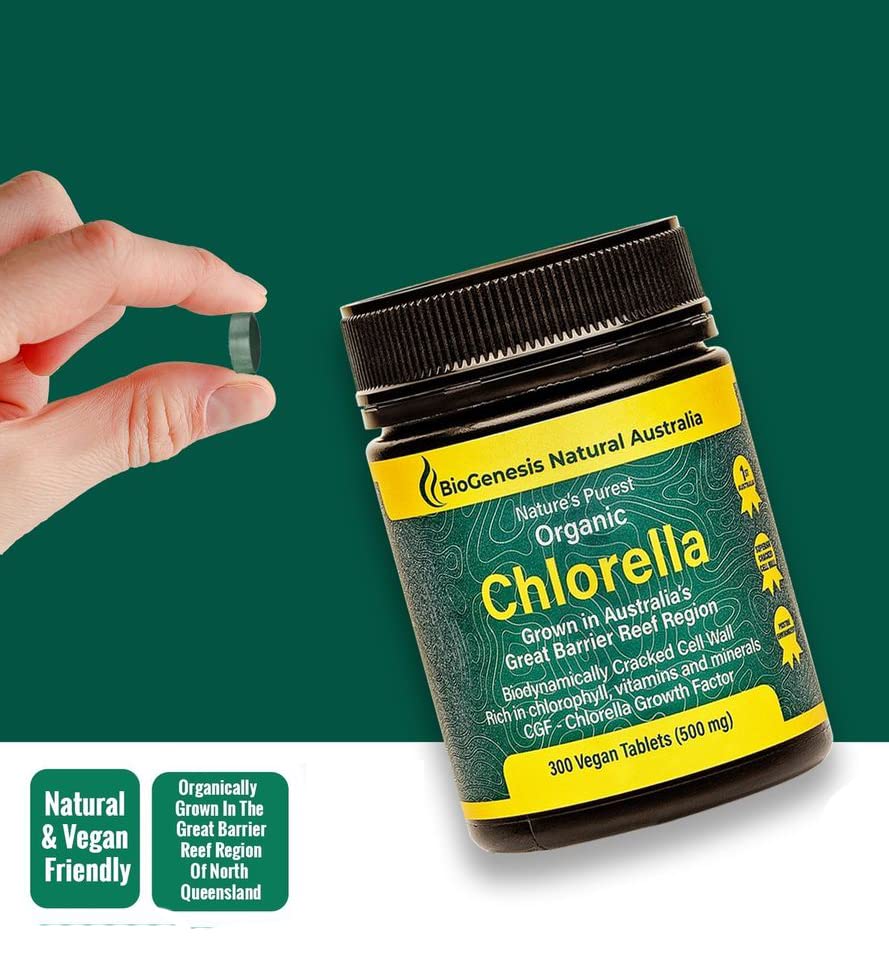 Biogenesis Organic Chlorella Tablets | Australian Grown | Chlorophyll-Rich Biogenesis Au supplements