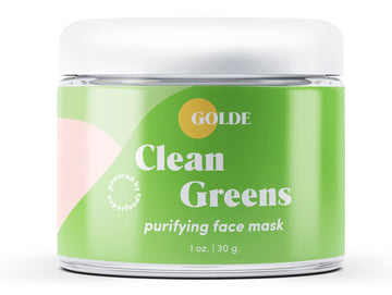 GOLDE - Clean Greens Superfood Face Mask - Made w/Chlorella & Spirulina - Great for Acne Prone, Oily & Dry Skin, Hydrating - Gentle Cleanser - Vegan - Aluminum-Free - 30g Jar GOLDE Au supplements