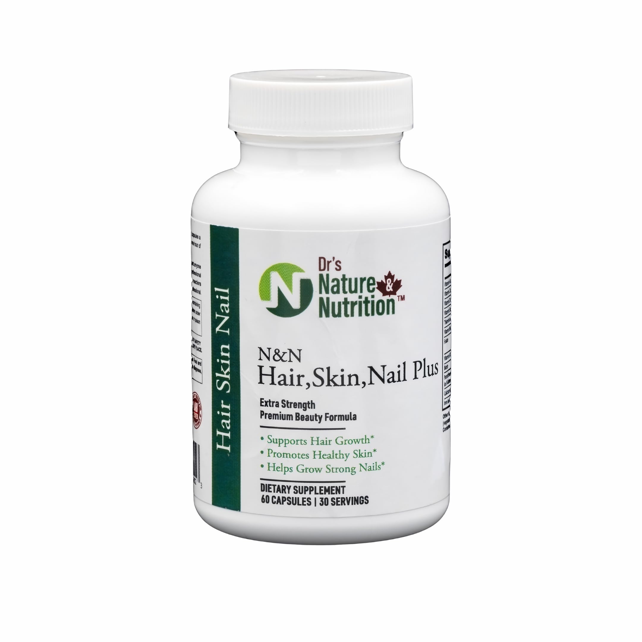 Dr's Nature & Nutrition Hair, Skin & Nail Plus Vitamin Supplement with Biotin 5000mcg, Bamboo Extract, Collagen Support - Extra Strength Beauty Supplement for Men and Women - 60 Capsules Dr's Nature & Nutrition Au supplements