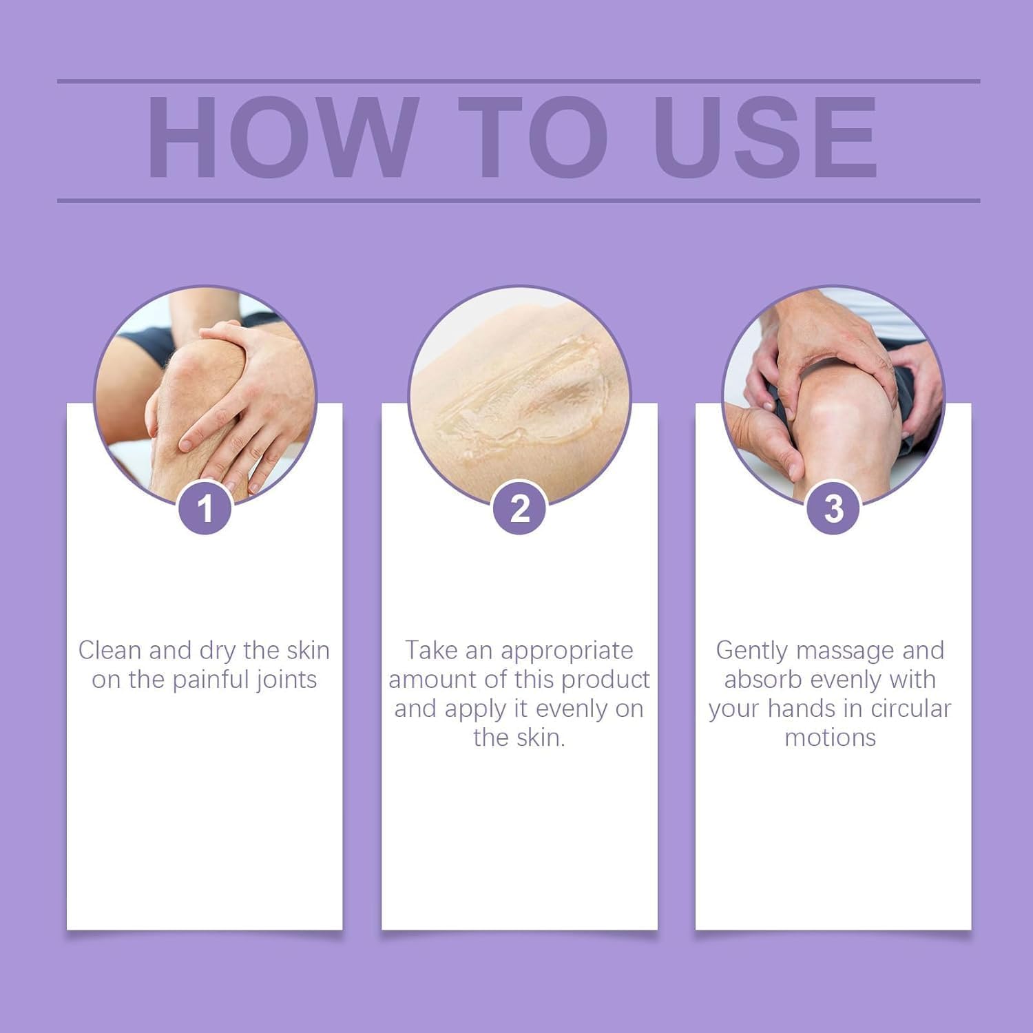 2PCS Joint Purple Gel, Purple Relief Soothing Massage Cream,Joint Activities Throughout The Body, Soothes Knees, Lumbar, Neck, Hands, and Feet Aoamsfu Au supplements