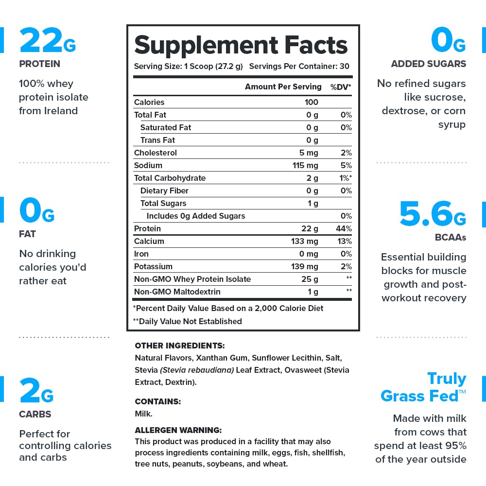 LEGION Whey+ Vanilla Whey Isolate Protein Powder from Grass Fed Cows - Low Carb LEGION Au supplements