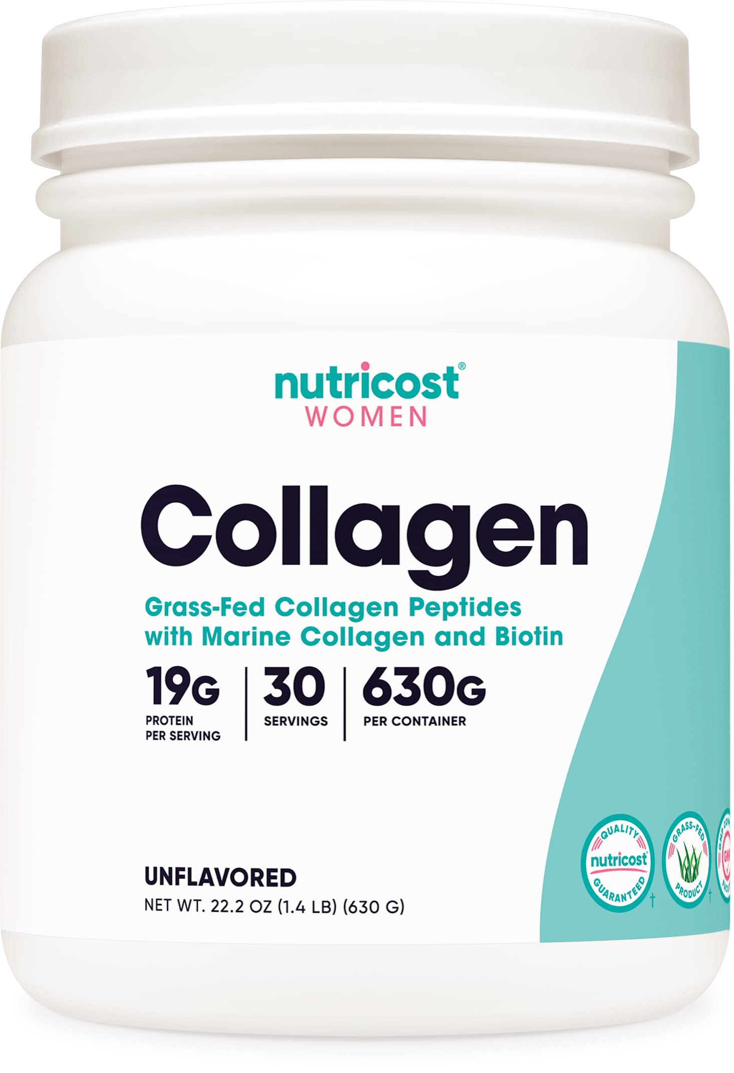Nutricost Collagen for Women 30 Servings (Unflavored) - Grass-Fed Collagen Peptides Nutricost Au supplements