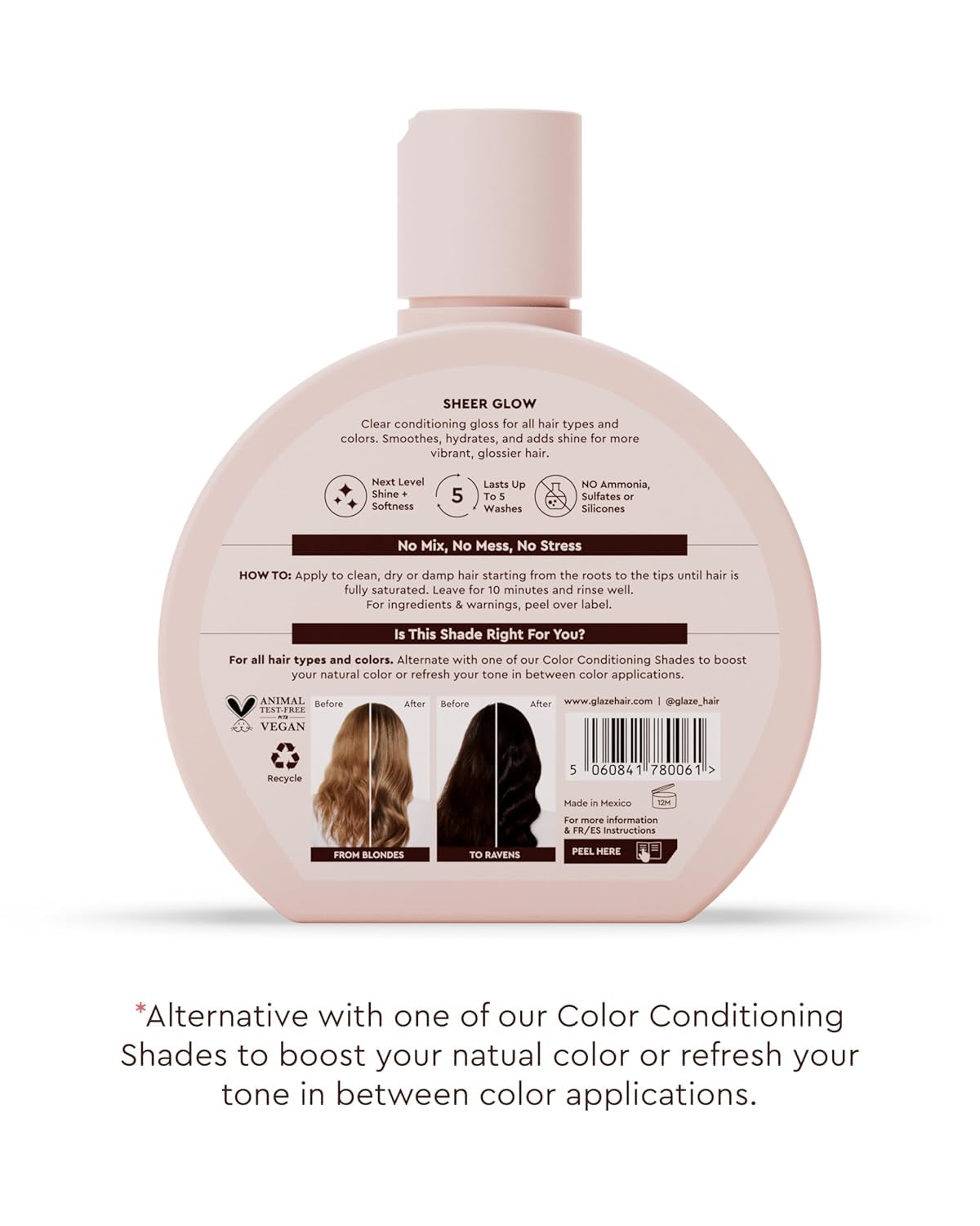 Glaze Supergloss Sheer Glow Clear Hair Gloss Mini – Smooths, Lightweight, Adds Mirror Shine & Improves the look of Damaged Hair – Travel Size 1.7 oz glaze Au supplements
