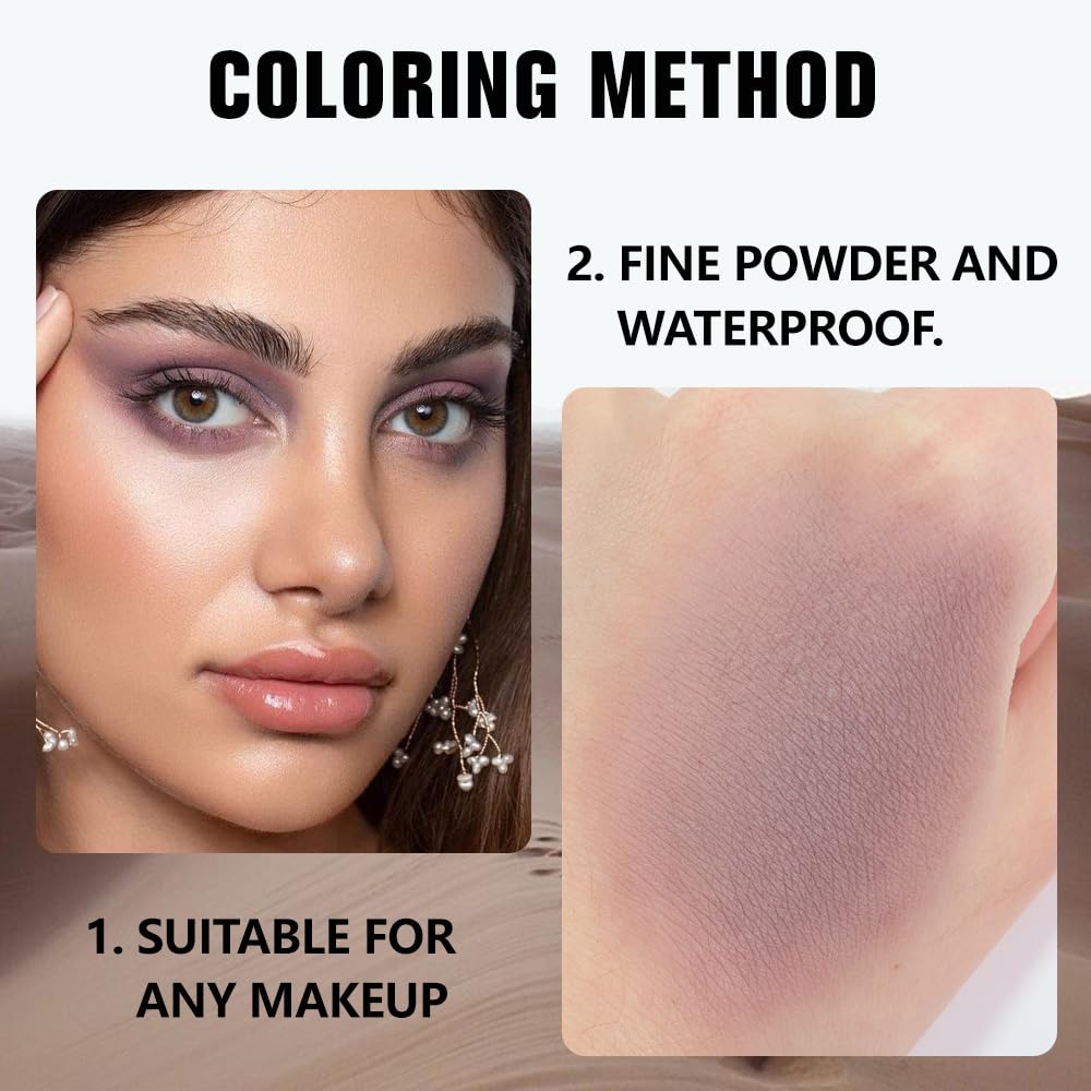 evpct Mauve Taupe Plum Matte Single Eye Shadow Palette Makeup for Older Women, Plum Lavender Purple Natural Cream Eyeshadow Palette for Green Eyes, High Pigment Mini Monochrome Eyeshadow evpct Au supplements