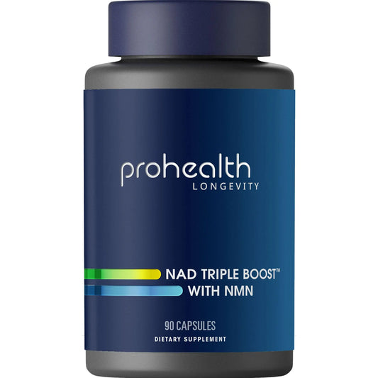 ProHealth NAD Triple Boost™ with NMN 500mg and NMNH 100 mg Plus Apigenin and Trans-Resveratrol. Promotes Longevity, Heart and Brain Health, Activates Sirtuins for Cellular Repair (30 Servings) ProHealthAU supplements