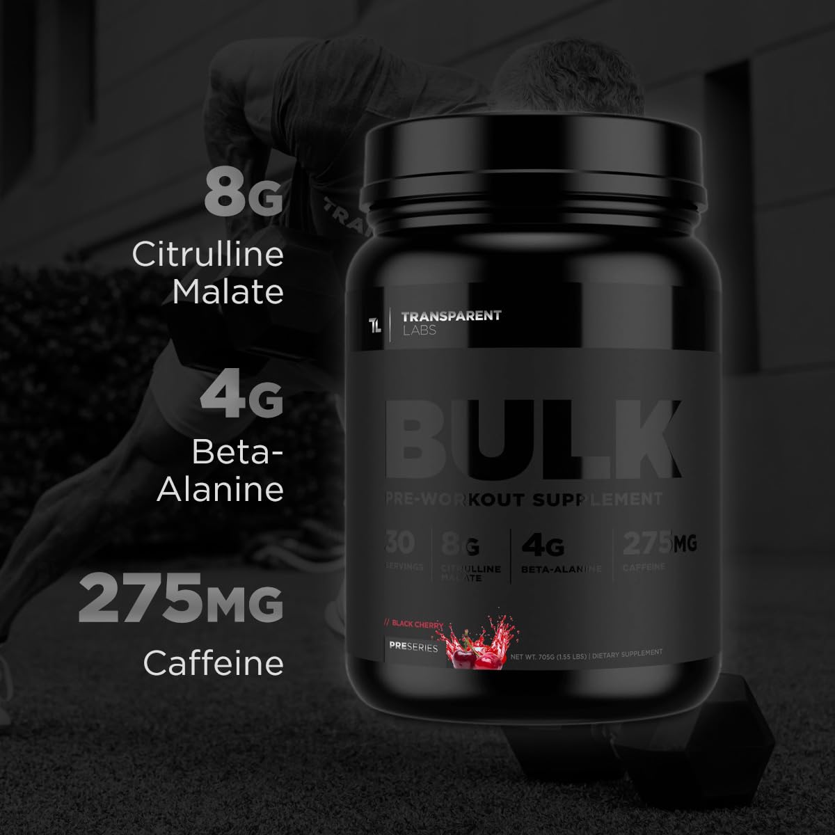 Transparent Labs Bulk Black - Sour Gummy - 30 Servings Transparent Labs Au supplements