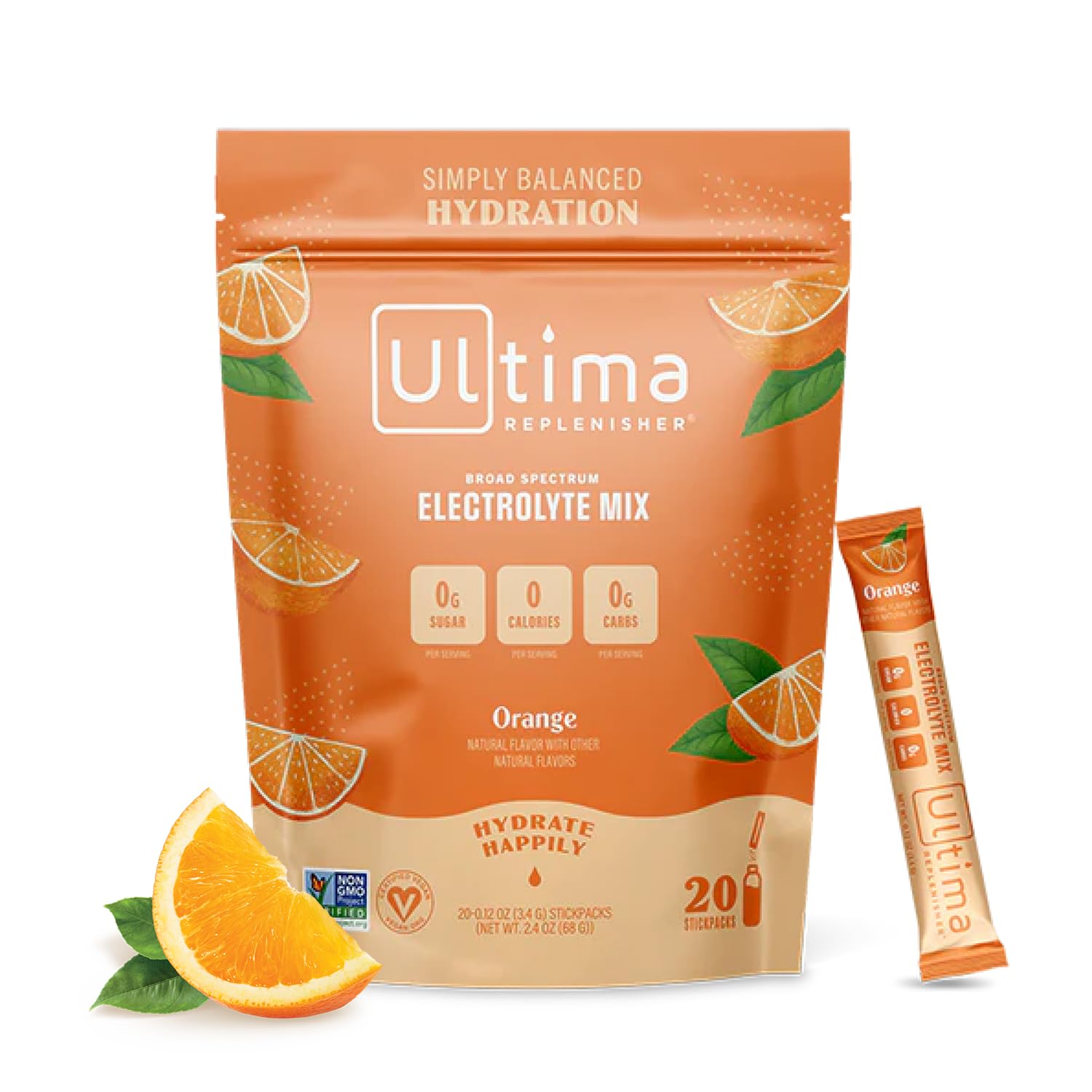Ultima Replenisher Daily Electrolyte Drink Mix – Orange, 20 Stickpacks – Hydration Ultima Replenisher Au supplements