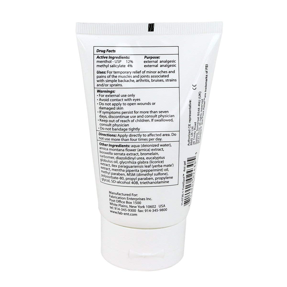 SPECIAL PACK OF 3-Point Relief© ColdSpot© Pain Relief Gel 4oz Tube BSVI Au supplements