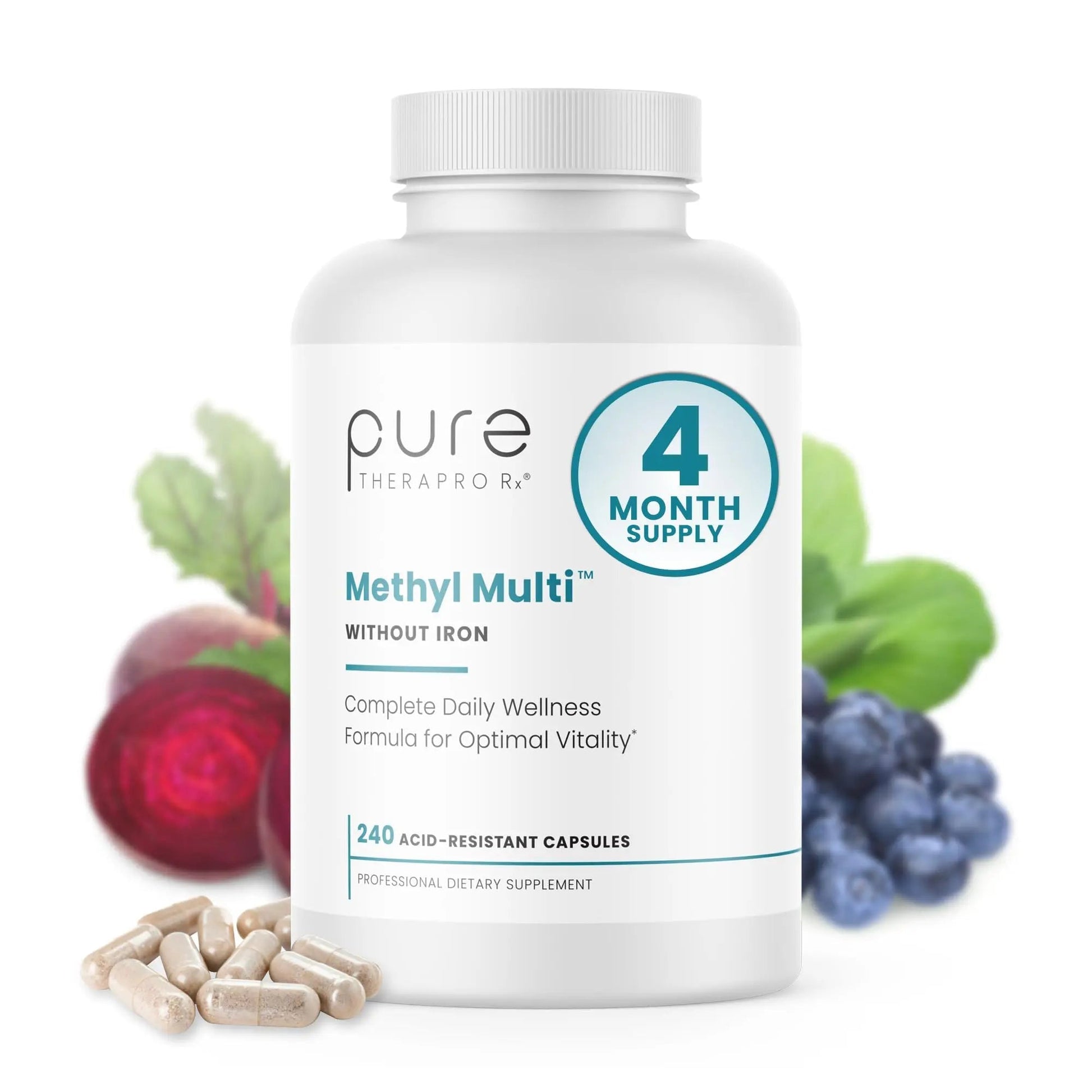 Pure Therapro Rx Methylated Multivitamin for Men and Women | Made in USA | Methyl Multi Without Iron Methyl B12 & Methylfolate | Pure Therapro Rx Au supplements