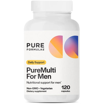 PureFormulas PureMulti for Men - Daily Comprehensive Multivitamin for Men's Health, Vitality, Energy, Focus, & Performance. Mens Vitamins A, C, D, E, & B12 PureFormulas Au supplements