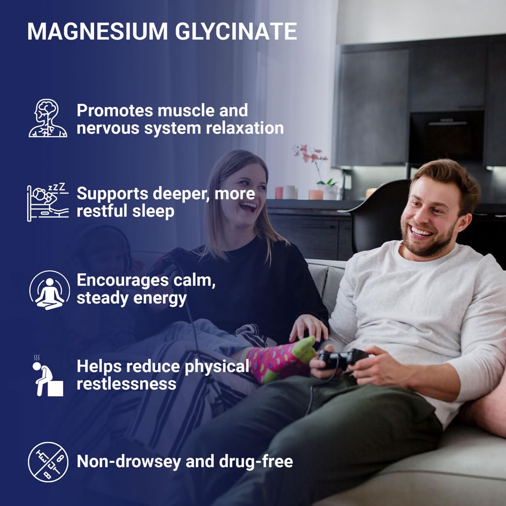 Zenium - Magnesium Glycinate for Sleep, Chelated, 600mg per Serving, 120 Capsules | High Absorption | Relieve Tension, Worry, Nervousness | Calm The Mind & Body | Ayurvedic | Natural Relief Supplement Zenium Au supplements