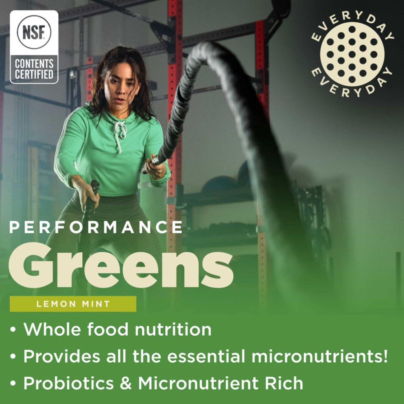 Gnarly Nutrition Greens Superfood Powder – Lemon Mint Performance Super Greens Powder – NSF Contents Certified – Organic, Probiotics & Essential Micronutrients - Lemon Mint, 11.64 oz Gnarly Nutrition Au supplements