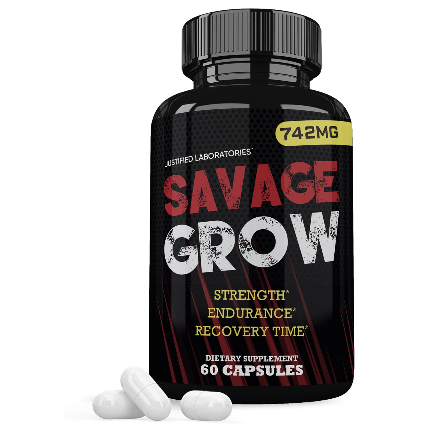 Savage Grow 742MG All Natural Advanced Men's Health Formula 60 Capsules Justified Laboratories Au supplements