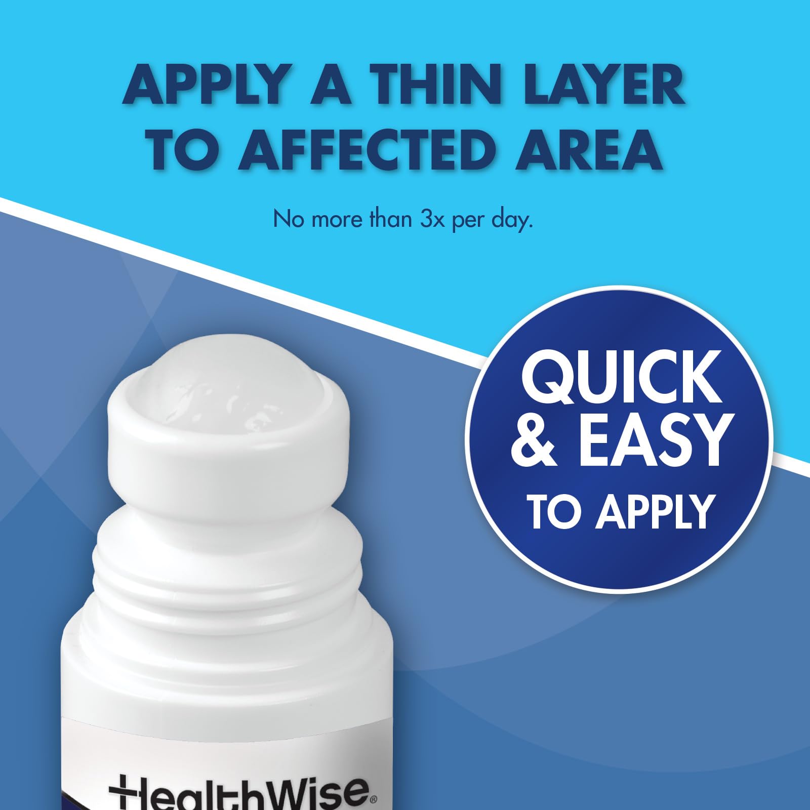 HealthWise 16% Menthol Roll-On | Cold Hot Sensation | Pain Relief Liquid | 2.5 oz. 73 mL | Non-Greasy Formula | Immediate Penetrating Action | Topical Analgesic HealthWise Au supplements