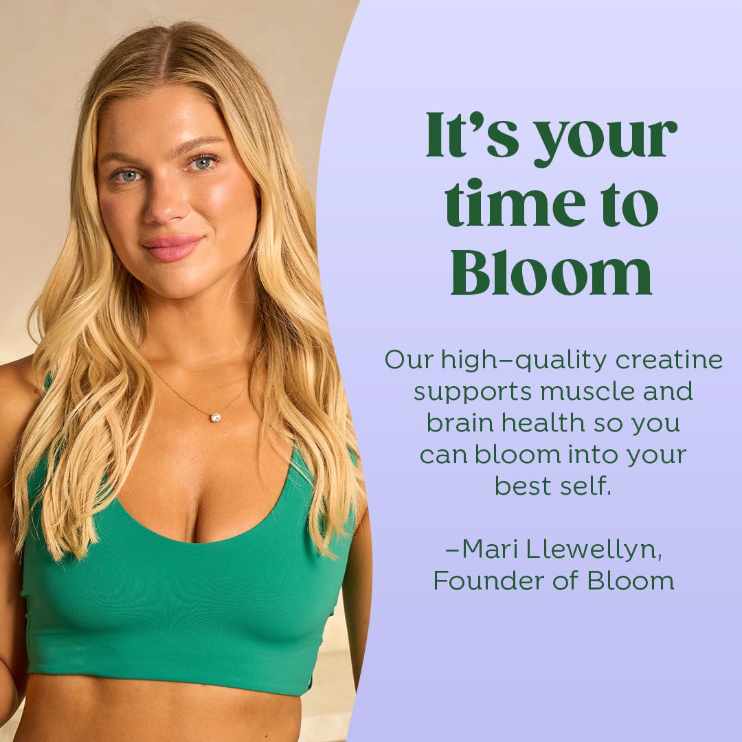 Bloom Nutrition Creatine Monohydrate Powder, 5g Micronized Creatine per Serving, Supports Muscle Recovery, Strength, Endurance, Pre or Post Workout, Gluten Free, Non GMO, Unflavored, 40 SVG, 7.3 oz Bloom Nutrition Au supplements