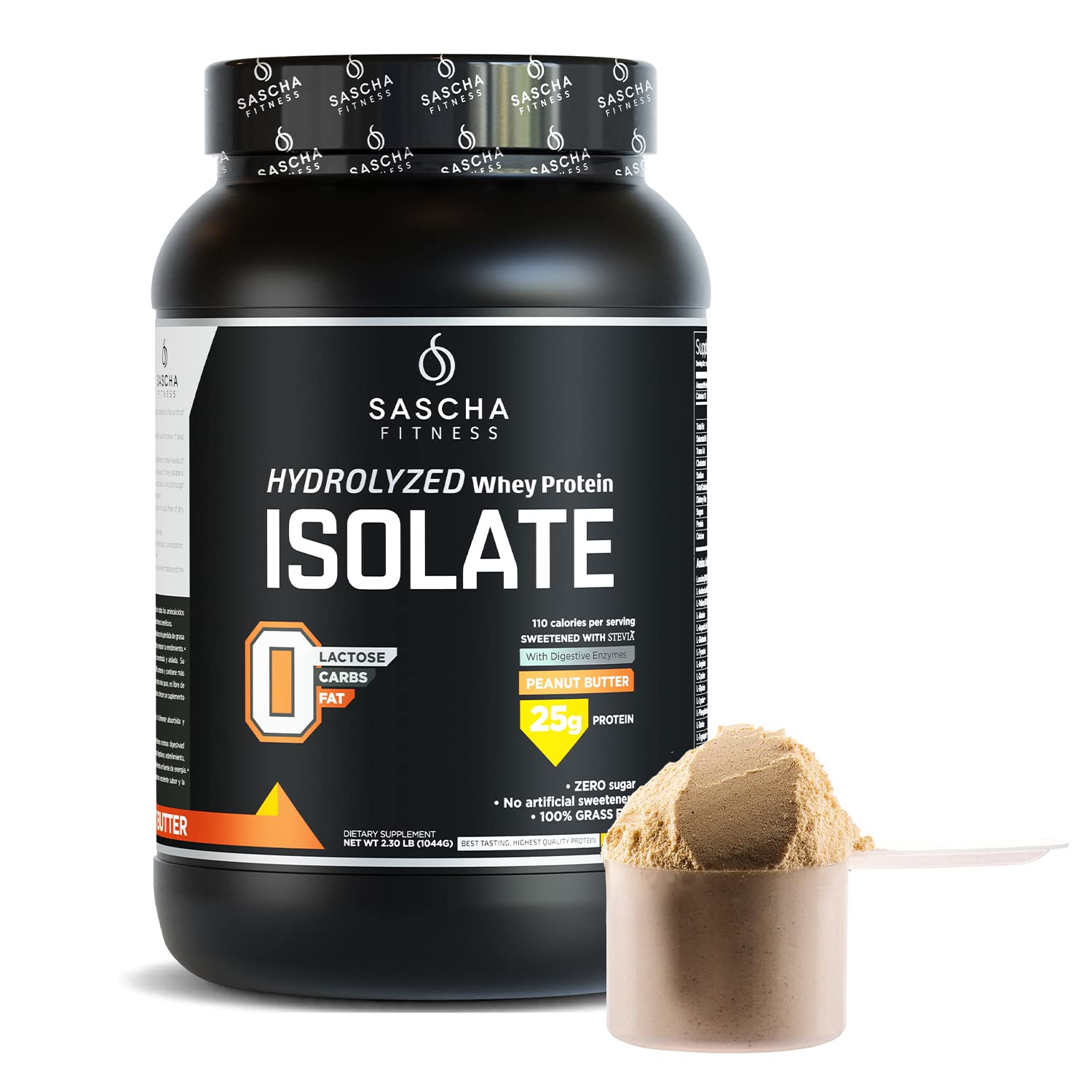 SASCHA FITNESS Hydrolyzed Whey Protein Isolate,100% Grass-Fed ,2.3 Pounds SASCHA FITNESS Au supplements