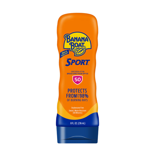 Banana Boat Sport Ultra SPF 50 Sunscreen Lotion, 8oz | Banana Boat Sunscreen SPF 50 Lotion, Oxybenzone Free Banana BoatUS supplements