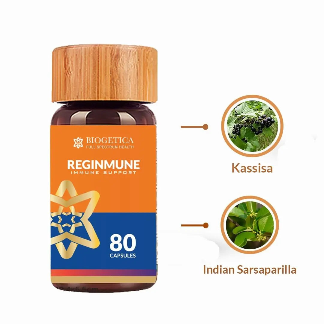 Biogetica Reginmune - Natural Immune Support Care Daily Boost Immune System Booster - 80 Capsules Biogetica Au supplements