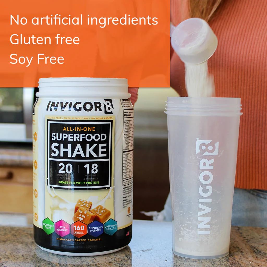 INVIGOR8 Superfood Grass Fed Whey Protein Isolate Shake Himalayan Salted Caramel INVIGOR8 Au supplements