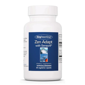 ARG Zen Adapt - 200 mg L-Theanine, 125 mg Ashwagandha & 550 mg GABA - Supports Stress Response and Calmness - Vegetarian Capsules - Hypoallergenic Formula - 30 Servings - 60 Capsules Allergy Research Group Au supplements