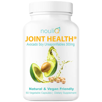 NOULIQ Natural & Vegan-Friendly Joint Health Supplement, Avocado Soy Unsaponifiables 300mg, Non-GMO, Free of Any Gluten, Artificial Colors or Flavors, Dairy and Shellfish, 60 Day Supply. NOULIQ Au supplements