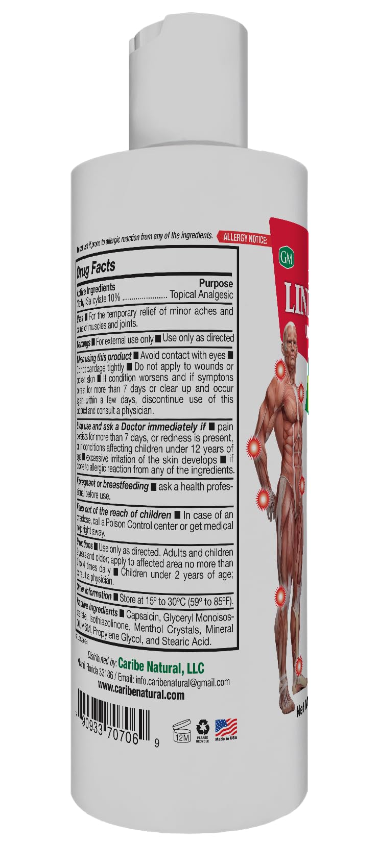 Germa Liniment Udder Plus. Natural Topical Analgesic Ointment. Relief for Pain and Aches in Joints and Back. With Chile Extract. 6 oz. Pack of 3 Germa Au supplements