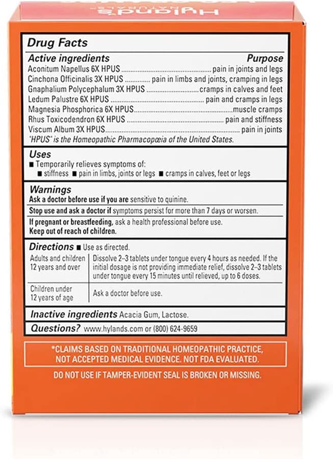 Bundle of Hyland's Leg Cramps Ointment, Arnica Pain Relief Gel, Natural Relief of Calf, Leg and Foot Cramp, 2.5 oz and Leg Cramp Tablets, 100 Count Hyland's Au supplements