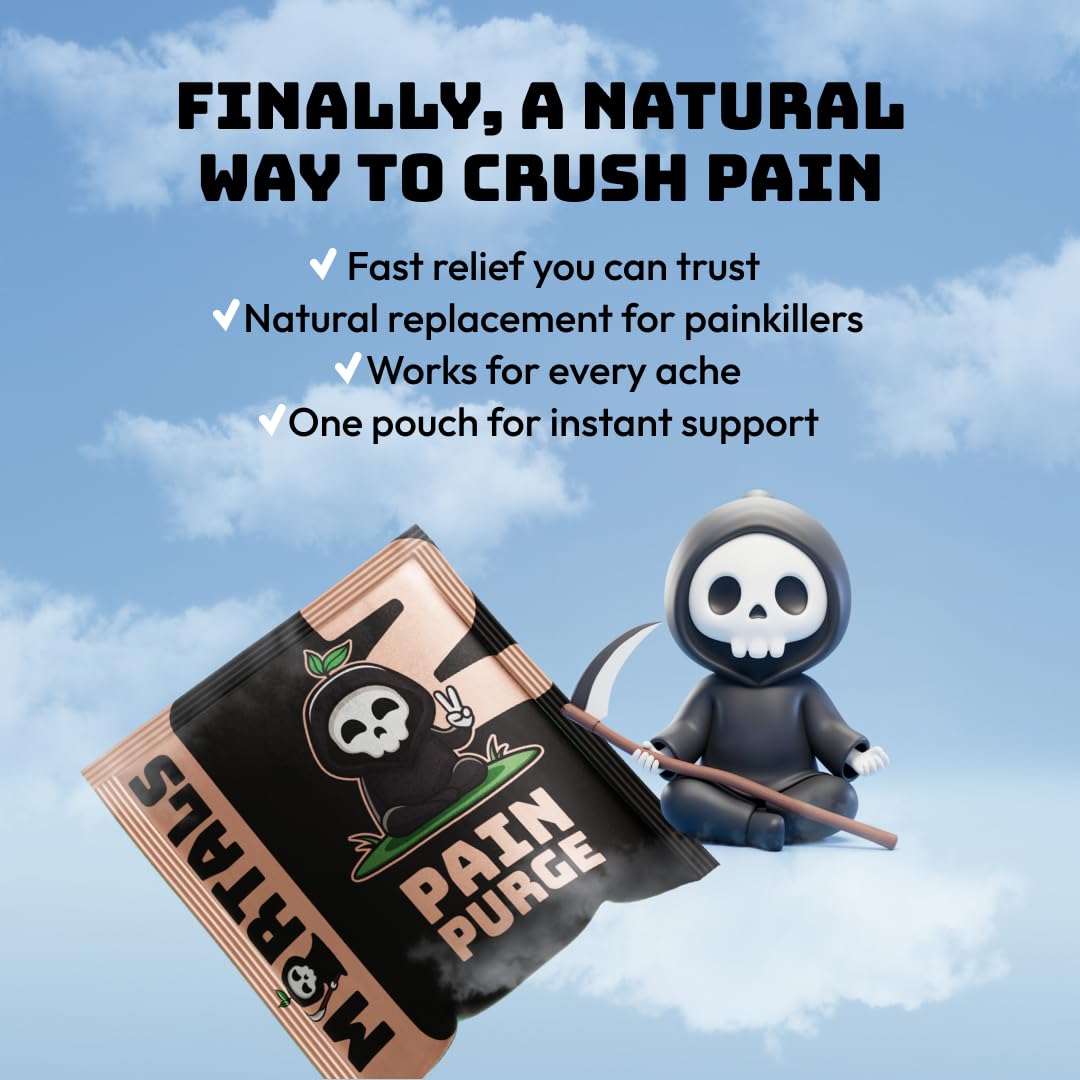 Mortals Pain Purge Daily Comfort Capsules — 7-Ingredient Botanical Blend with Turmeric, Boswellia, Willow Bark & Ginger — Vegan, cGMP, Made in USA (15 Pouches) Mortals Au supplements
