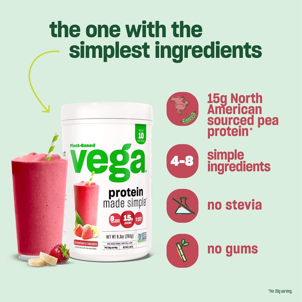 Vega Protein Made Simple, Caramel Toffee - Stevia Free Vegan Protein Powder, Plant Based Vega Au supplements