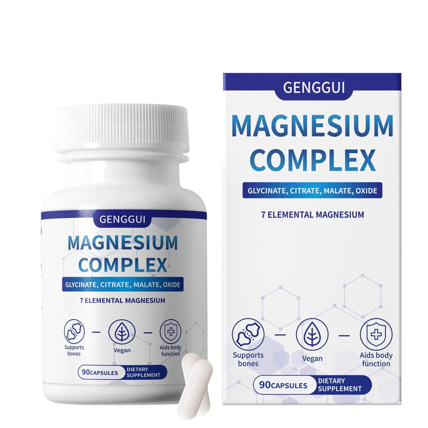 Magnesium Complex 1000mg with 8 Types - Glycinate, Citrate, Malate - Supports Muscle Relaxation, Bone Health, Energy Production & Sleep - High Absorption, Non-GMO, Vegan Capsules, 90 Count (001) ZYGCDZ Au supplements
