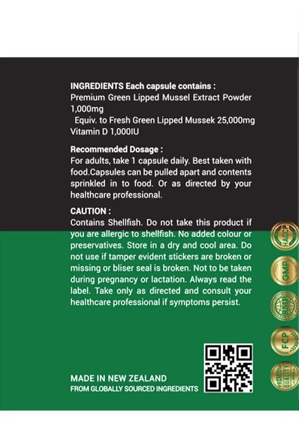 Natural NZ GLM (Green Lipped Mussel) Joint Max 25000 180 Capsuels (1) Natural NZ Au supplements