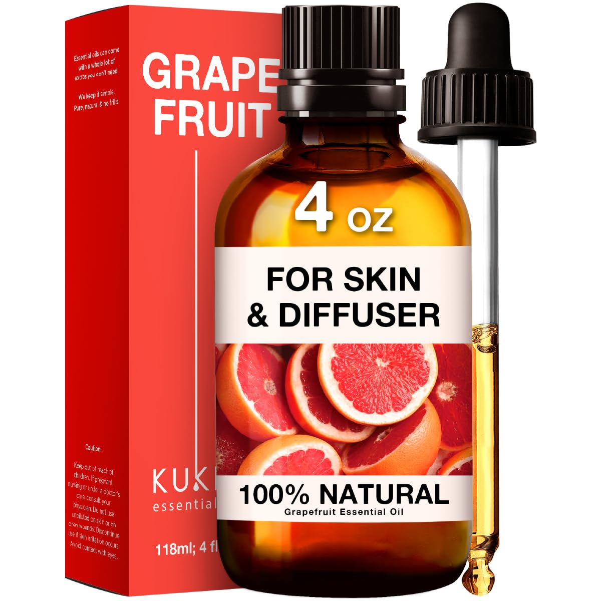 Kukka Grapefruit Essential Oil for Diffuser - 100% Natural Grapefruit Essential Oil for Skin KUKKA essential oils Au supplements