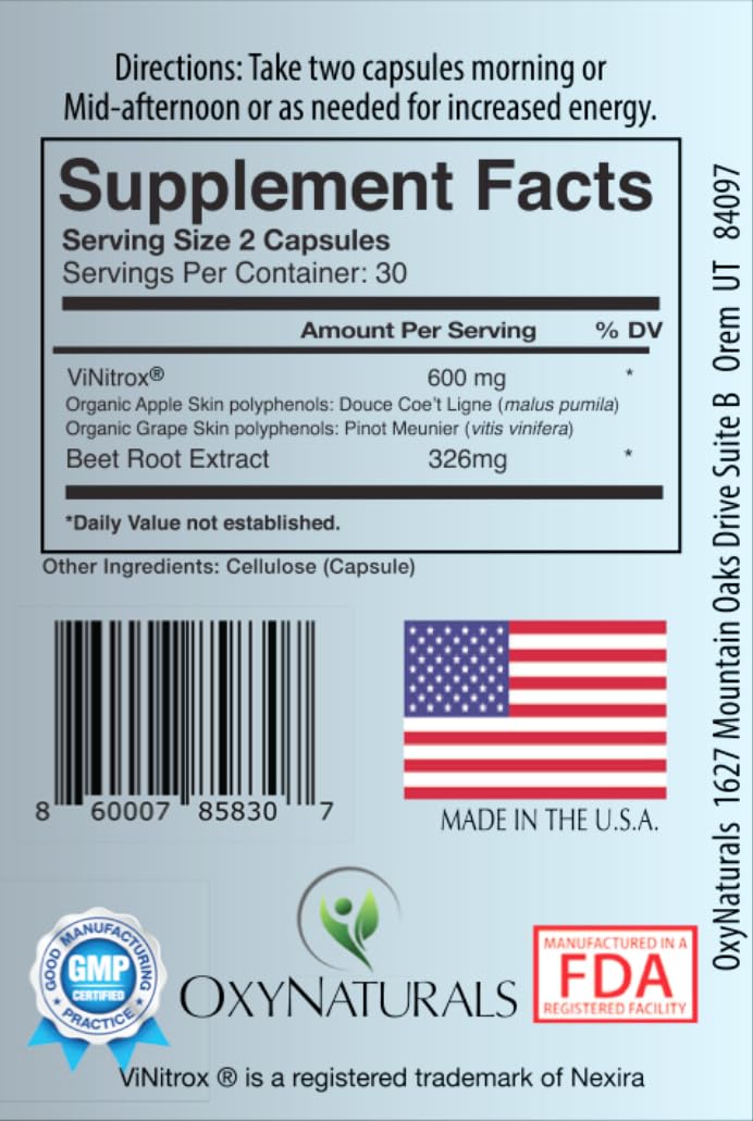 OxyBoost - Nitric Oxide Supplement (1 Bottle - 30 Servings) OxyNaturals Au supplements