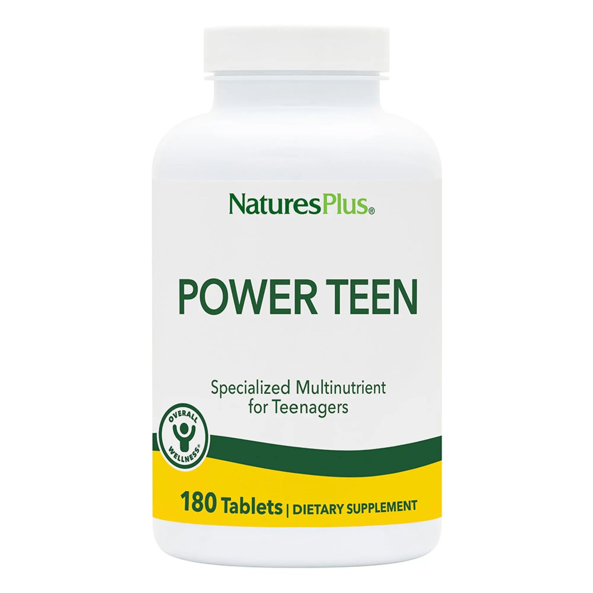 NaturesPlus Source of Life Power Teen - 180 Vegetarian Tablets - Teen Multivitamin with Minerals & Whole Foods for Mental Focus NaturesPlus Au supplements