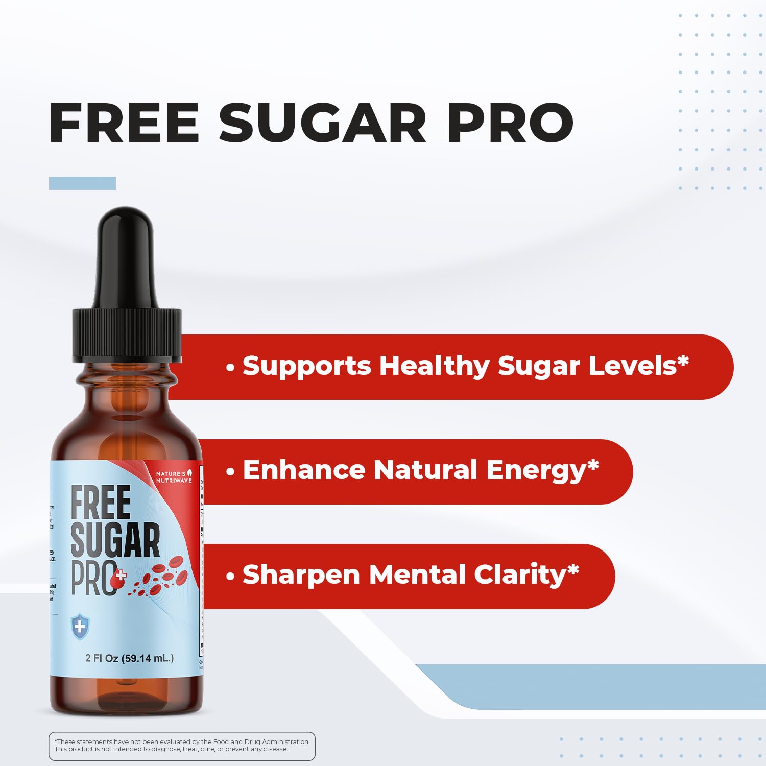 Nature’s NutriWave Free Sugar Pro – Natural Daily Wellness Drops with Chromium & Herbal Blend | Non-GMO | Easy to Use | Made in USA | 30 mL Liquid Supplement, 2 Month Supply Nature’s NutriWave Au supplements