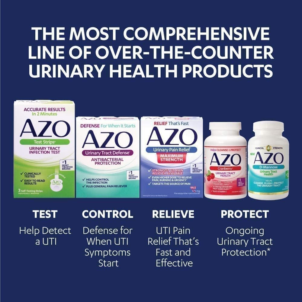 AZO Urinary Pain Relief Maximum Strength (24 Count) Fast Relief of UTI Pain, Burning & Urgency Yeast Plus AZO Au supplements