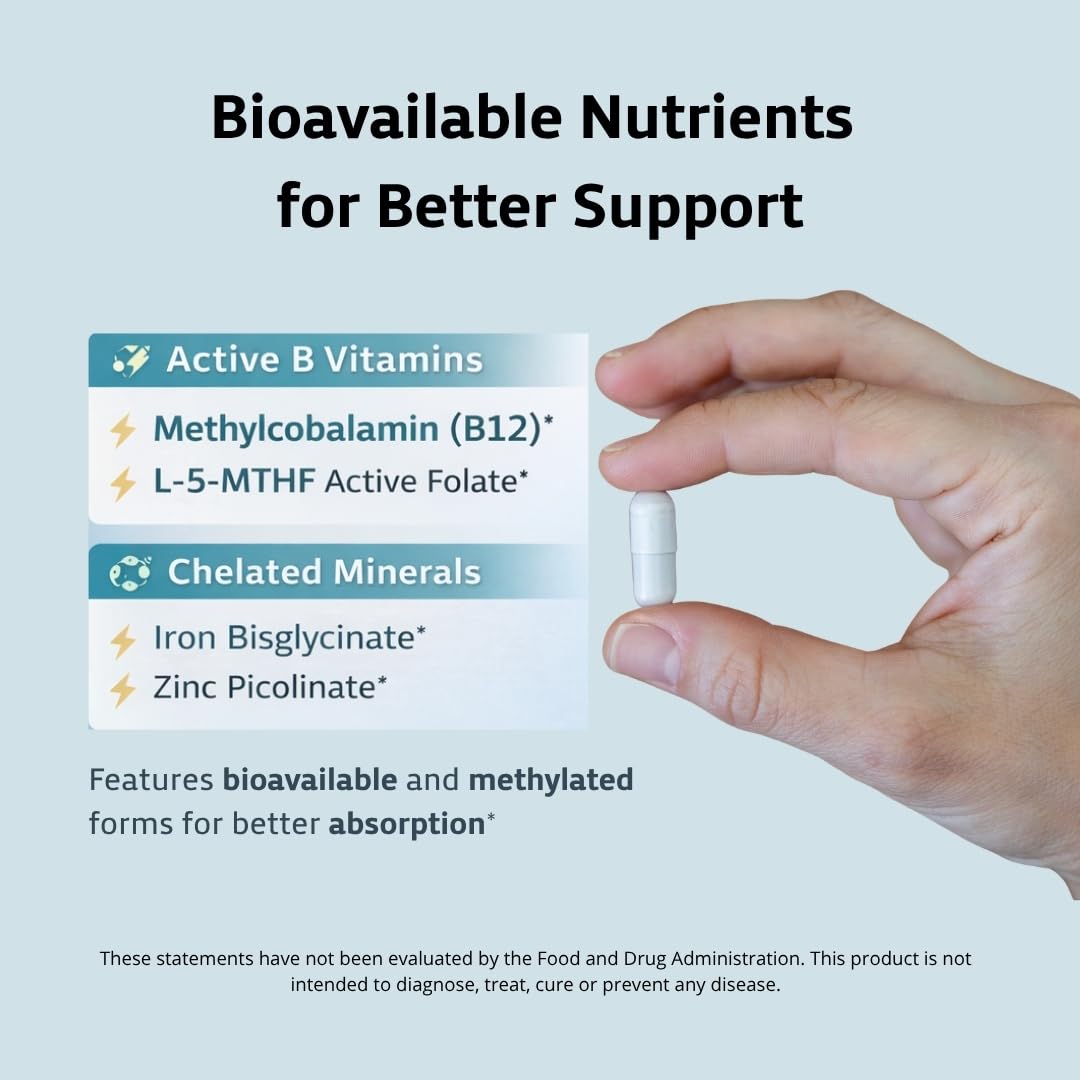 Sarez GLP-1 Support Capsules — Methylated Vitamins & Chelated Minerals — Energy, Metabolism, Hair & Daily Nutrient Support — with Ginger for Nausea — Gentle on Stomach — 30 Day Supply Sarez Au supplements
