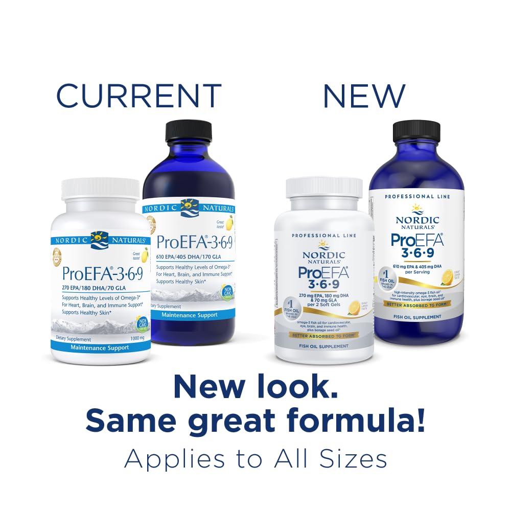Nordic Naturals ProEFA 3-6-9, Lemon Flavor - 90 Soft Gels - 565 mg Omega-3 - EPA & DHA with Added GLA - Healthy Skin, Cognition, & Positive Mood - Non-GMO - 45 Servings Nordic Naturals Au supplements