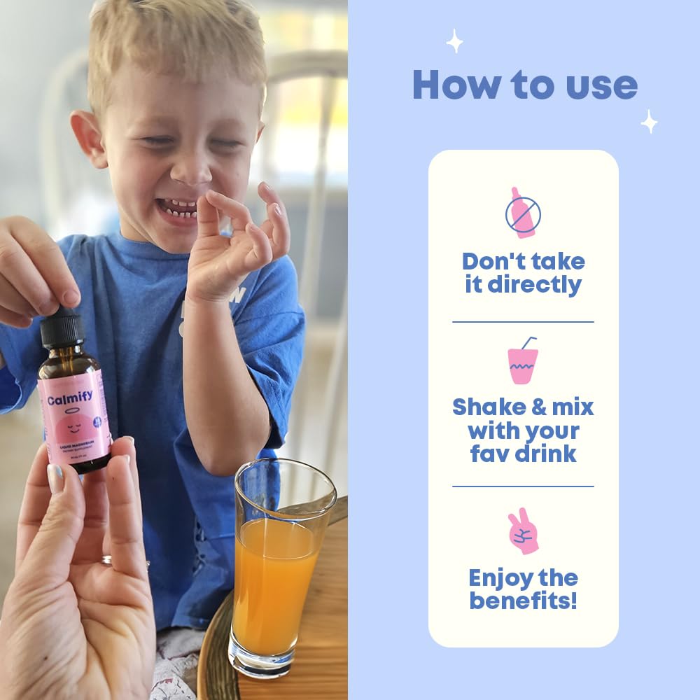 JoySpring Calmify Magnesium Glycinate for Kids | Liquid Magnesium with L-Theanine Supplement | Chamomile Extract & Passion Flower Extract | Sugar-Free Calm Drops | 1 fl oz (30 Servings) JoySpring Au supplements