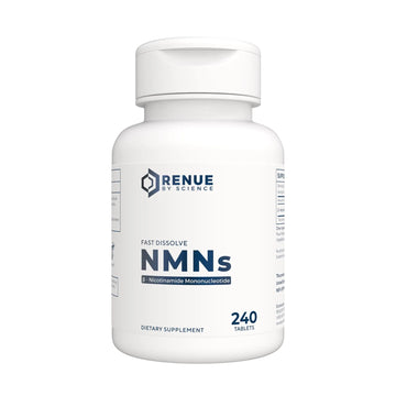 Renue By Science NMN Supplement | 240 Chewable Vegetarian Tablets - 125mg Nicotinamide Mononucleotide per Serving | Lemon Flavour - Manufactured in The USA Third-Party Tested Renue By Science Au supplements