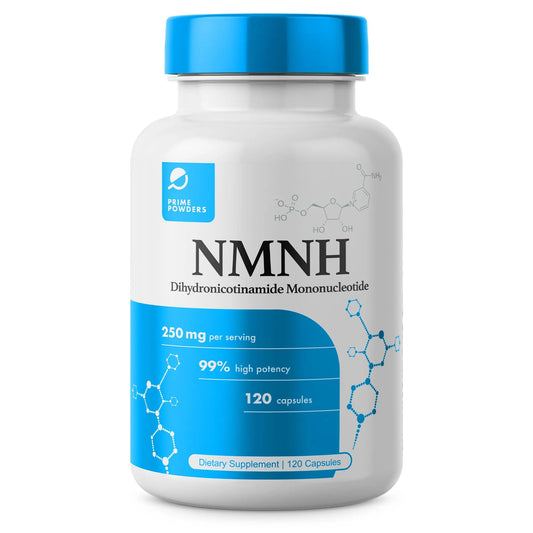 Prime Powders NMNH: Dihydronicotinamide Mononucleotide (120 Capsules) NAD+ Support NR NAD Supplement Prime PowdersAU supplements