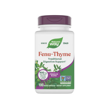 Nature's Way Fenu-Thyme - Traditional Digestive Support Blend* - 900 mg of Thyme & Fenugreek per 2-Capsule Serving - Non-GMO Project Verified & Dairy Free - 100 Vegan Capsules Nature's Way Au supplements